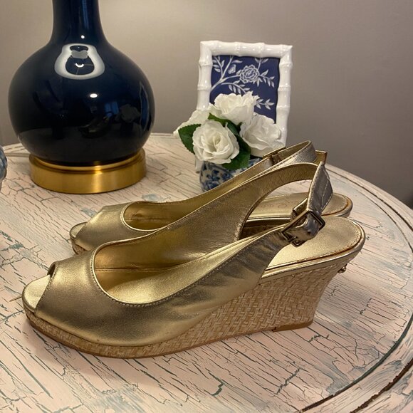 Lilly Pulitzer Kristin Sling Back Wedge Size 6 - Picture 2 of 6